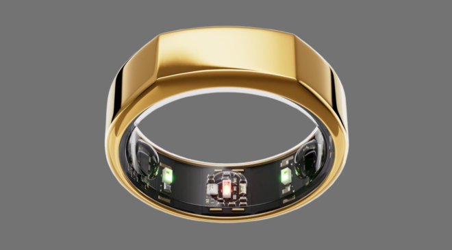 Oura Ring Gen3 Heritage - Gold - Size 6 - Smart Ring . 