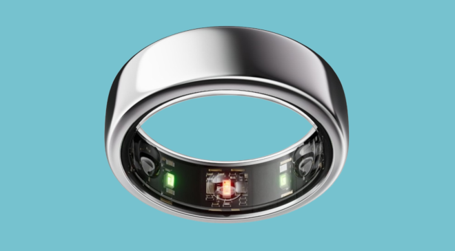 Oura Ring Gen3 Horizon - Silver - Size 6 - Smart Ring. 
